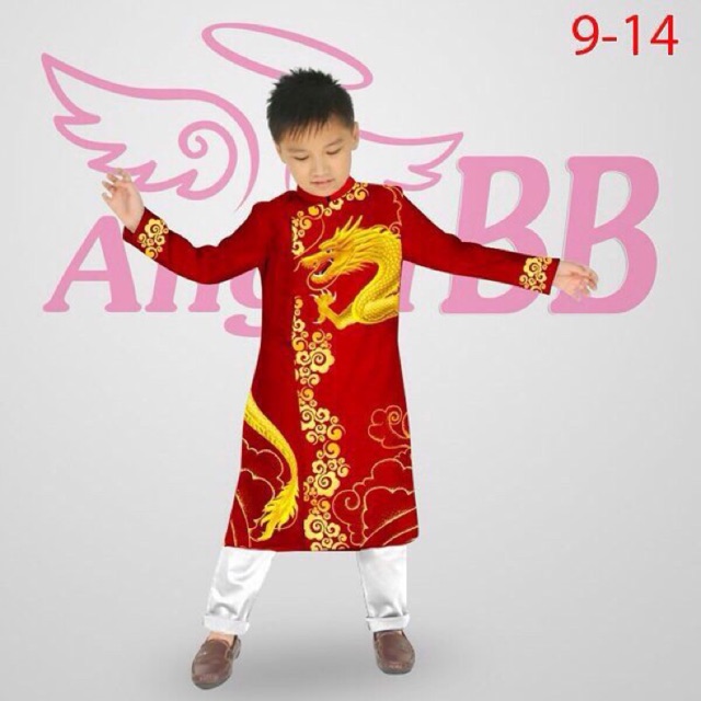 Áo dài phi in 3D bé trai