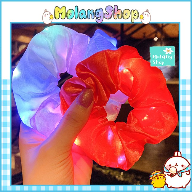 Scrunchies Phát Sáng - Dây Buộc Tóc Đèn Led Siêu Cá Tính Molangshop