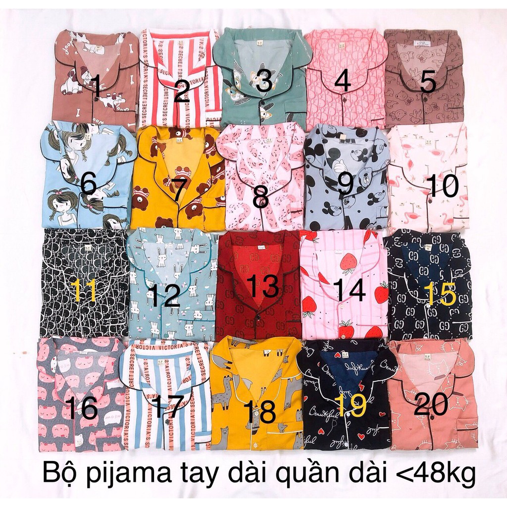 Bộ pijama dài tay bảng màu mới nhất | BigBuy360 - bigbuy360.vn