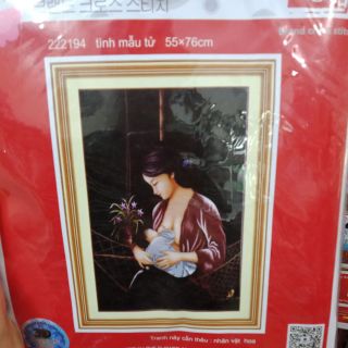 Tranh thêu TÌNH MẪU TỬ 222194 (55x76cm)