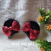 Set 2 nơ tai kẹp Mickey kim sa cho bé gái dễ thương siêu cute
