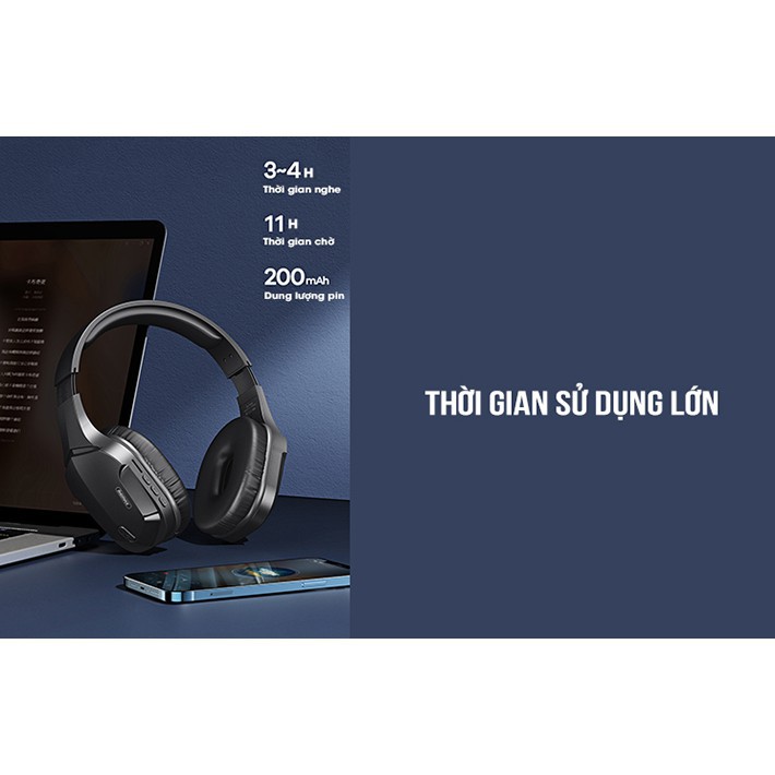 Tai Nghe chụp tai Game thủ Remax Rb-750Hb không dây, kết Nối Bluetooth 5.0 Chống Nước Cho Điện Thoại / Máy Tính