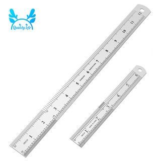 Thước đo lường làm từ thép không gỉ 12 inches + 6 inch sử dụng tiện lợi