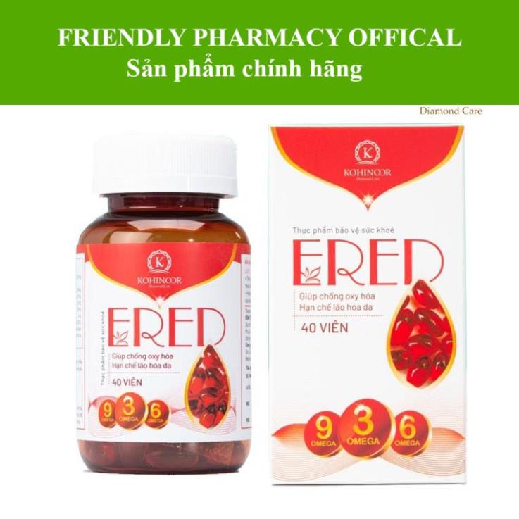 Ered - Vitamin E đỏ Kohinoor - Hỗ trợ giúp da trắng sáng, mịn màn, ngăn ngừa lão hóa (40 viên)