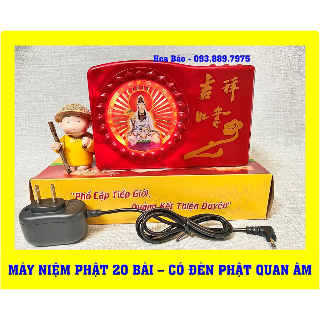 🙏 Máy Niệm Phật 20bài - Phát Quang Hình Quán Thế Âm - Đài Tụng Kinh 20 bài Có Đèn