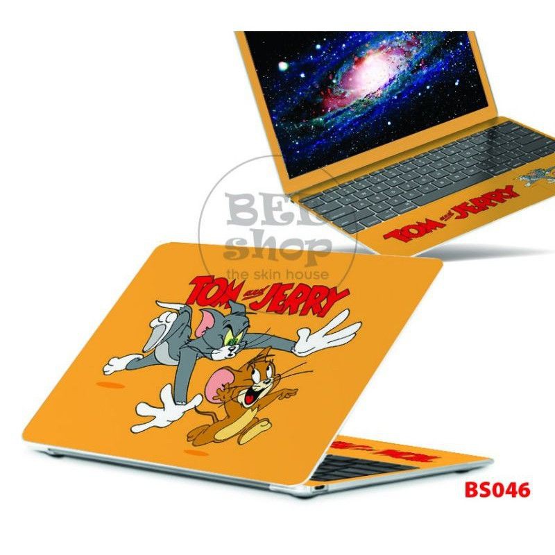 Skin dán laptop TOM AND JERRY cho Macbook/HP/ Acer/ Dell /ASUS