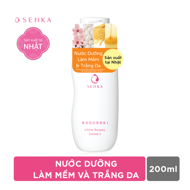 Bộ sản phẩm đánh thức làn da trắng hồng Senka(CCSerum 40g+White Beauty Glow Gel Cream 50g+White Beauty Lotion I 200ml) | BigBuy360 - bigbuy360.vn