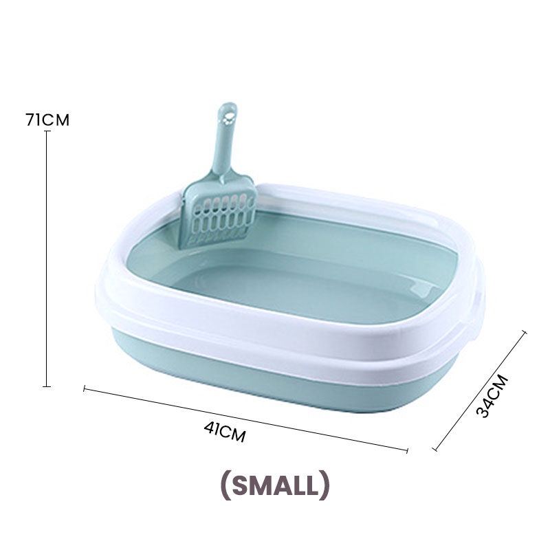 Khay đi vệ sinh mèo cưng ROJECO cỡ lớn có xẻng xúc làm quà tặng Giáng Sinh tiện lợi