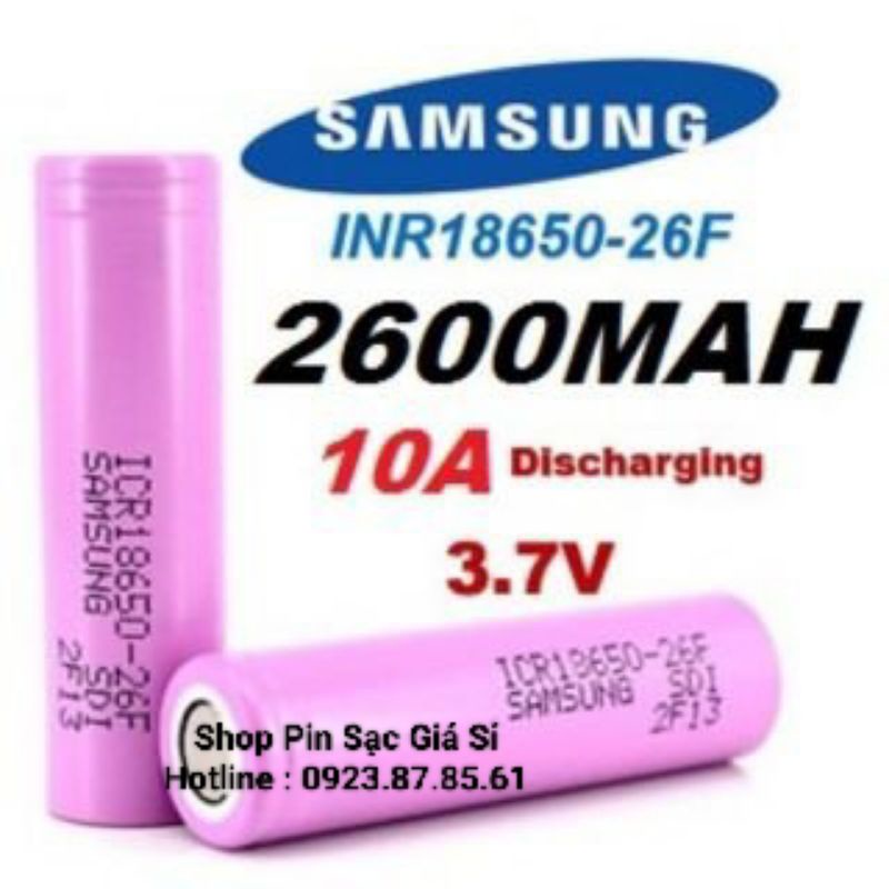 Pin 18650 Samsung 2600mah 26F Chính Hãng