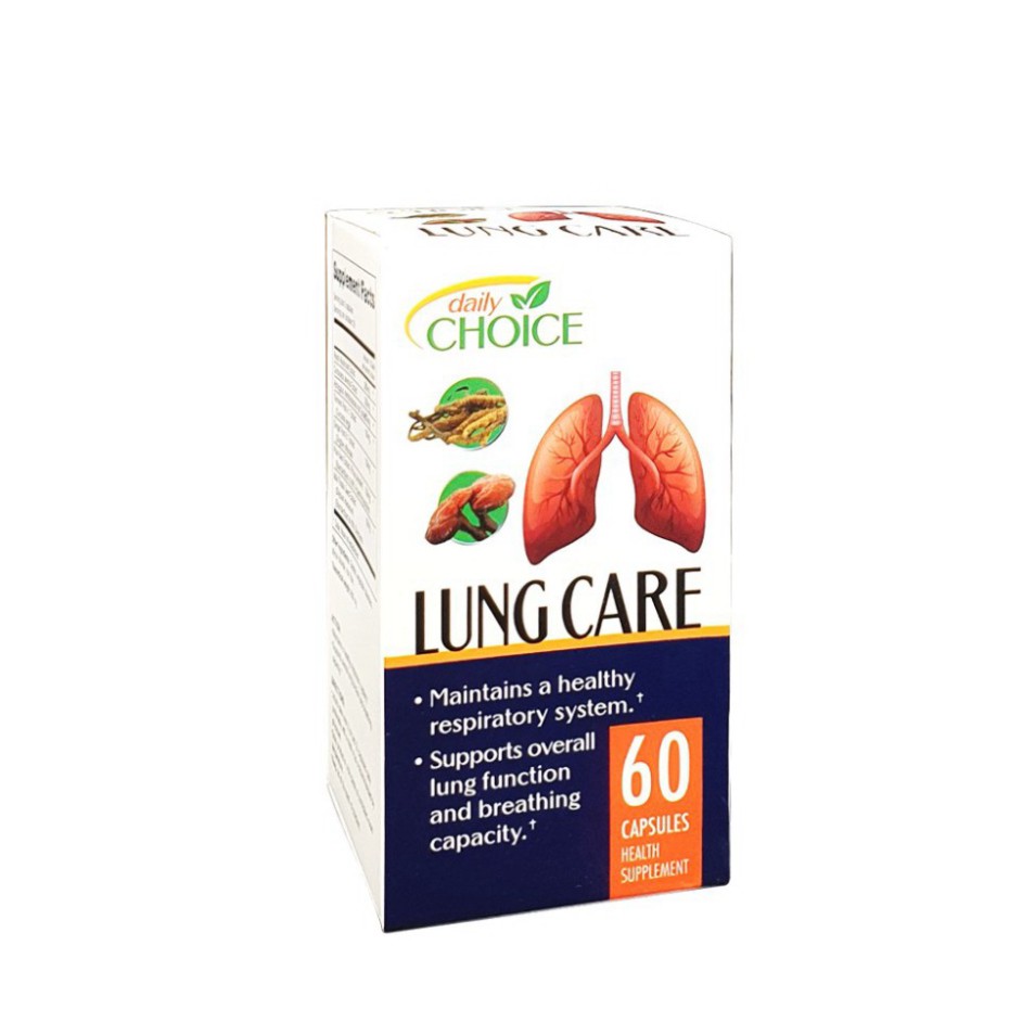 XẢ KHO THANH LÝ Thuốc bổ phổi hỗ trợ tăng cường sức khỏe và bảo vệ phổi Daily Choice Lung Care. Hộp 60 viên XẢ KHO THANH