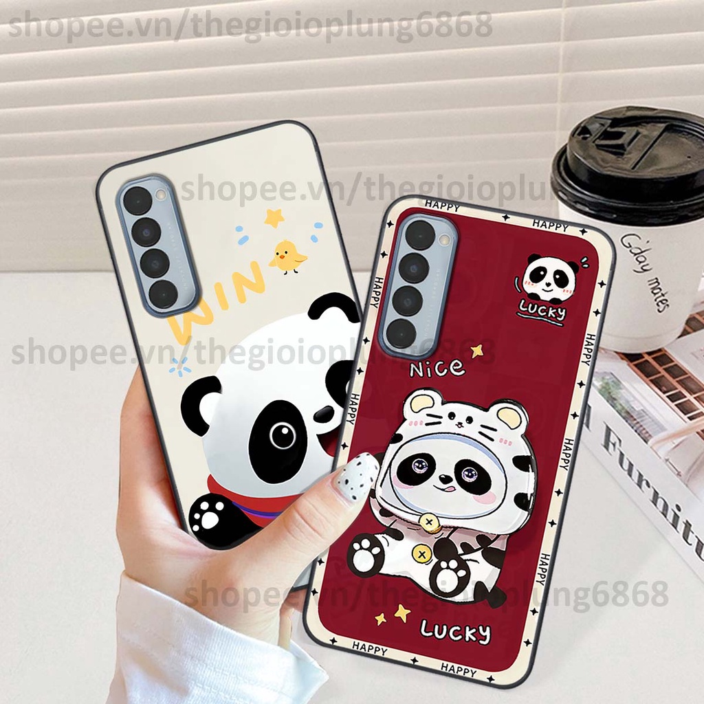 Ốp Oppo Reno4 / Reno4 Pro / Reno 4 gấu trúc panda cute siêu đẹp siêu xinh cực kì đáng yêu