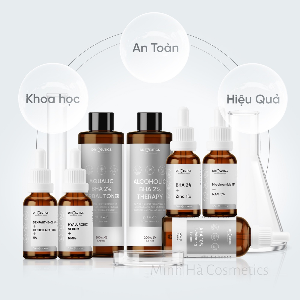 Serum DrCeutics BHA 2% + ZINC 1% 100ml giúp tẩy tế bào chết và giảm mụn