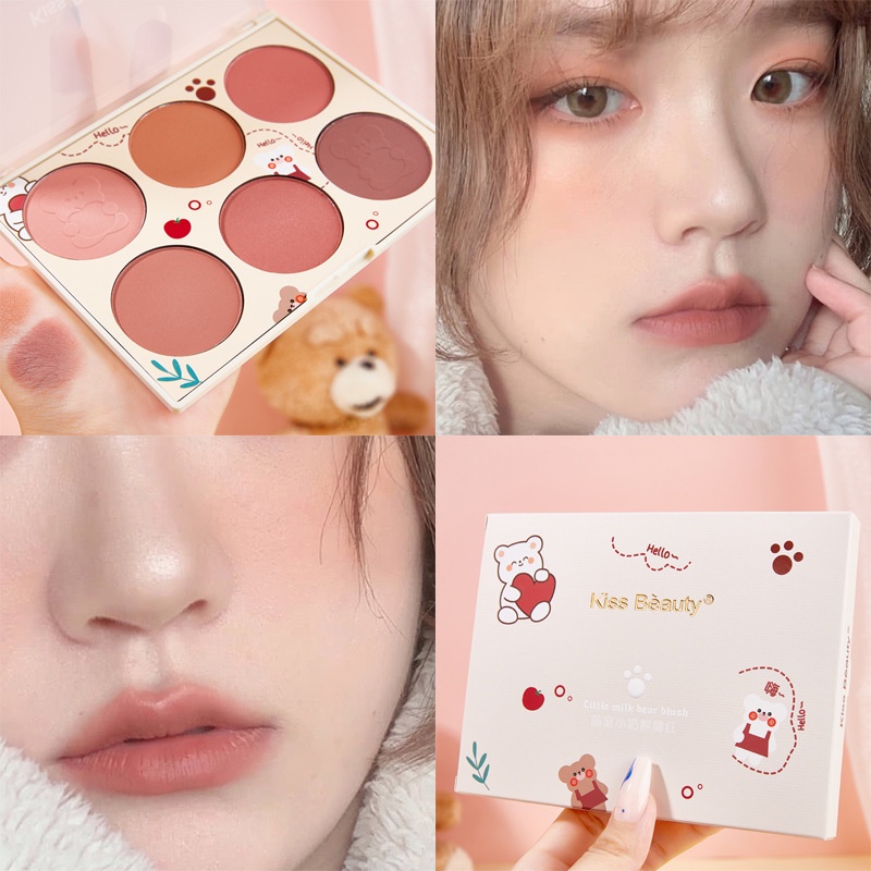 Phấn má hồng Kiss beauty nhiều màu sắc dễ tẩy trang | BigBuy360 - bigbuy360.vn