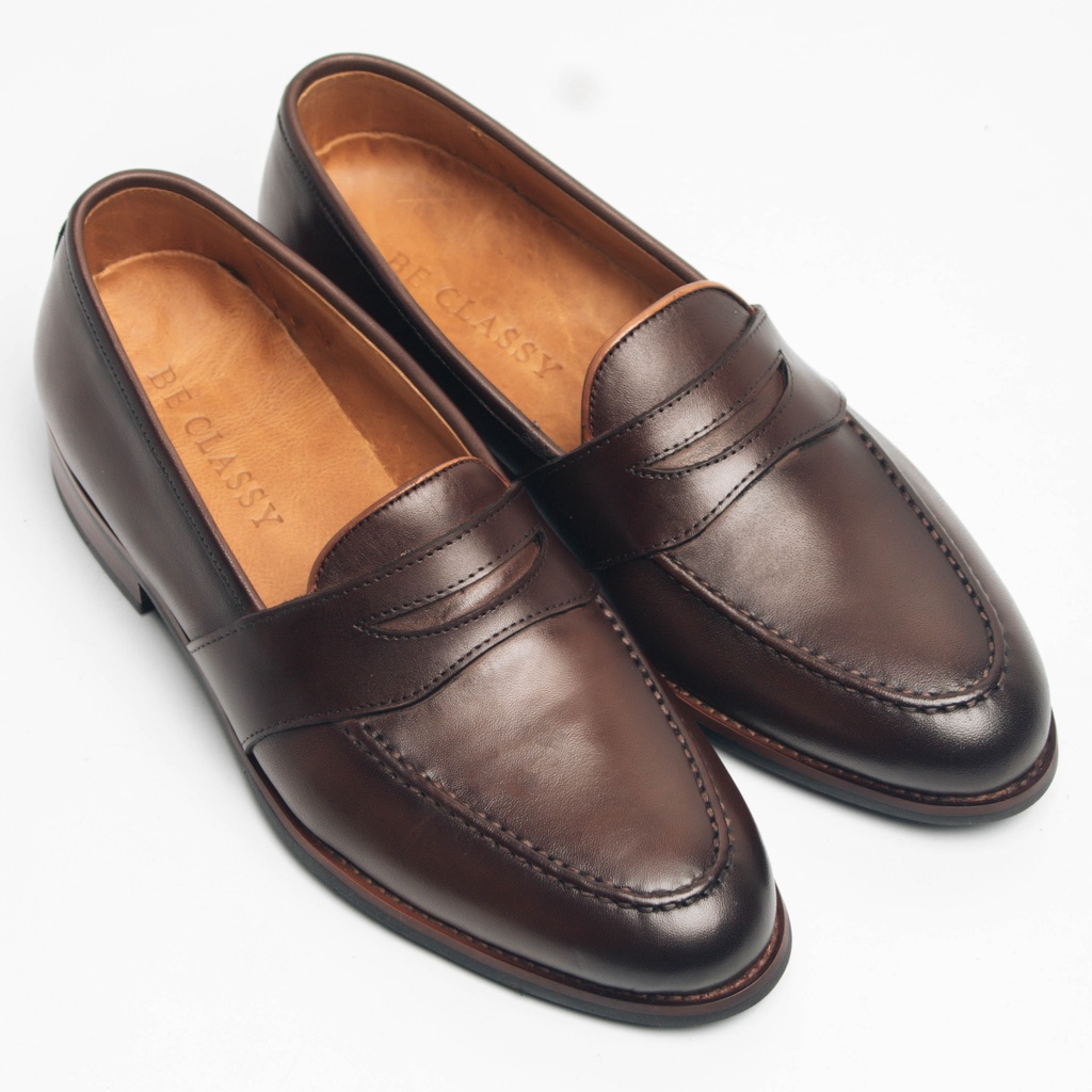 [Mã LT200 giảm 200K đơn 699K] Giày Tây Cao Cấp LONGWING LOAFER - Da Bò Ý Lót Trong Da Bò Mộc - Thương hiệu Be Classy