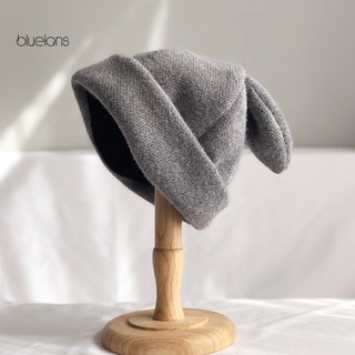 Mũ Len Beanie Đính Tai Thỏ 3D