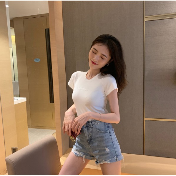 Áo Thun Ôm Body 🎀FREESHIP🎀 Áo thun nữ tay ngắn đẹp , áo nữ phông cotton co giãn, dày ấm in chữ nghệ thuật TTA692