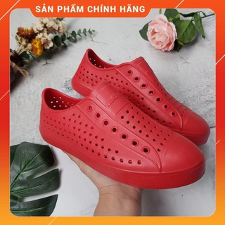 [FULL HỘP] Giày nhựa đi mưa Native - Chất liệu nhựa xốp siêu nhẹ, không thấm nước - Màu full đỏ