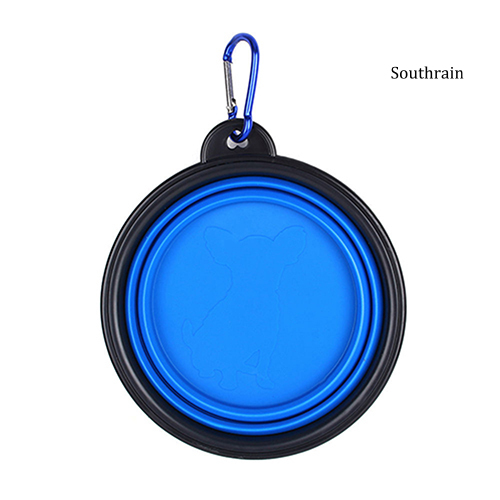 Bát đựng thức ăn cho thú cưng bằng silicon có thể gấp gọn tiện dụng tùy chọn màu sắc