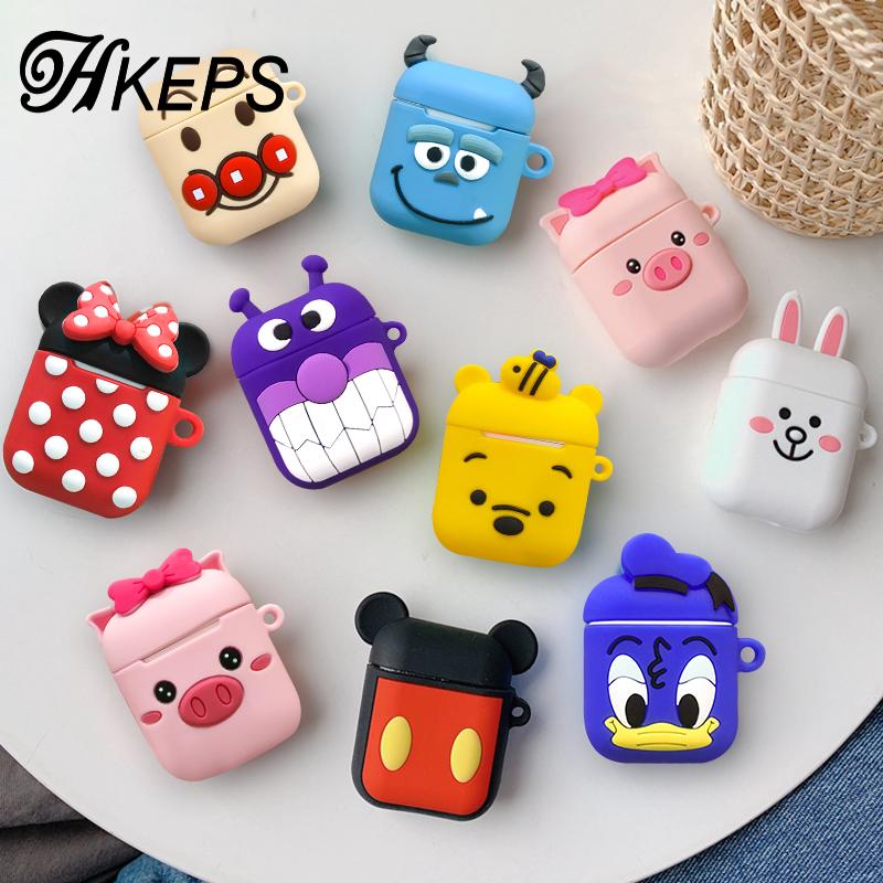 Vỏ ốp cho hộp sạc tai nghe AirPods với kiểu dáng hoạt hình dễ thương