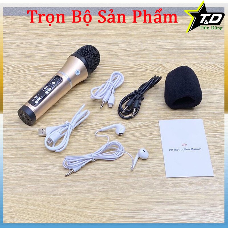 Mic C25 lấy nhạc buetooth, livestream thu âm cao cấp đa năng giả giọng đầy đủ phụ kiện tai phone