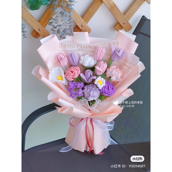 Bó hoa len handmade-P5