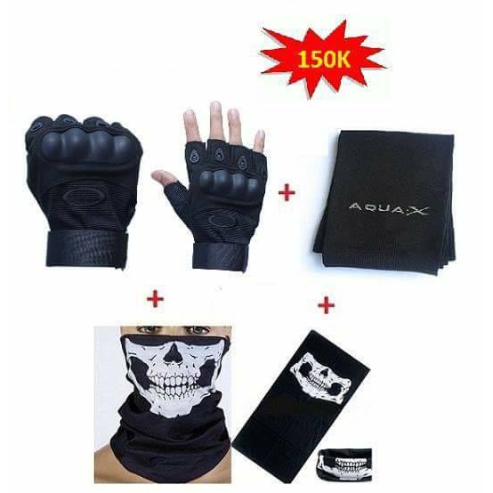 COMBO GĂNG TAY OKYE CỤT NGÓN + GĂNG TAY + KHĂN ĐA NĂNG