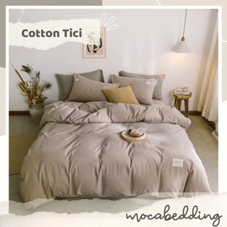 Bộ Chăn Ga Gối Cotton Tici 4 món - Nâu be (Hàng loại 1)