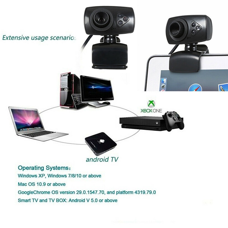 Webcam Full Hd 50mp Full Hd 3 Led Với Micro Dành Cho Máy Tính