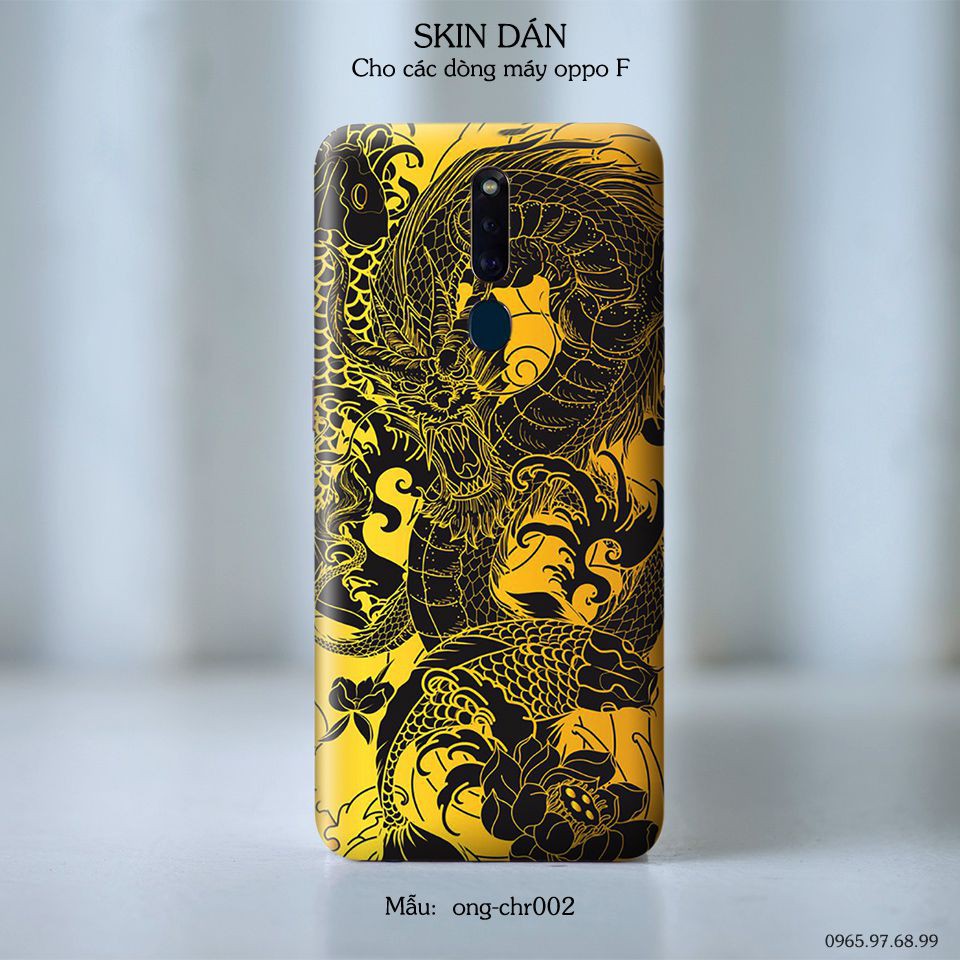 Skin dán cho các dòng điện thoại Oppo F5 - F7 - F9 - F11 in hình cá chép cực đẹp