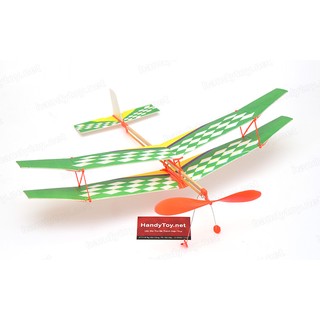 Bộ lắp ráp máy bay dây thun 2 tầng cánh