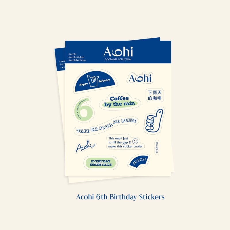 HÌNH DÁN ACOHI 6TH BIRTHDAY