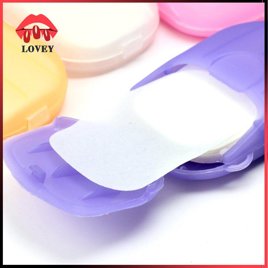 Bộ 20 xà phòng giấy dùng rửa tay tiện lợi khi du lịch ngoài trời