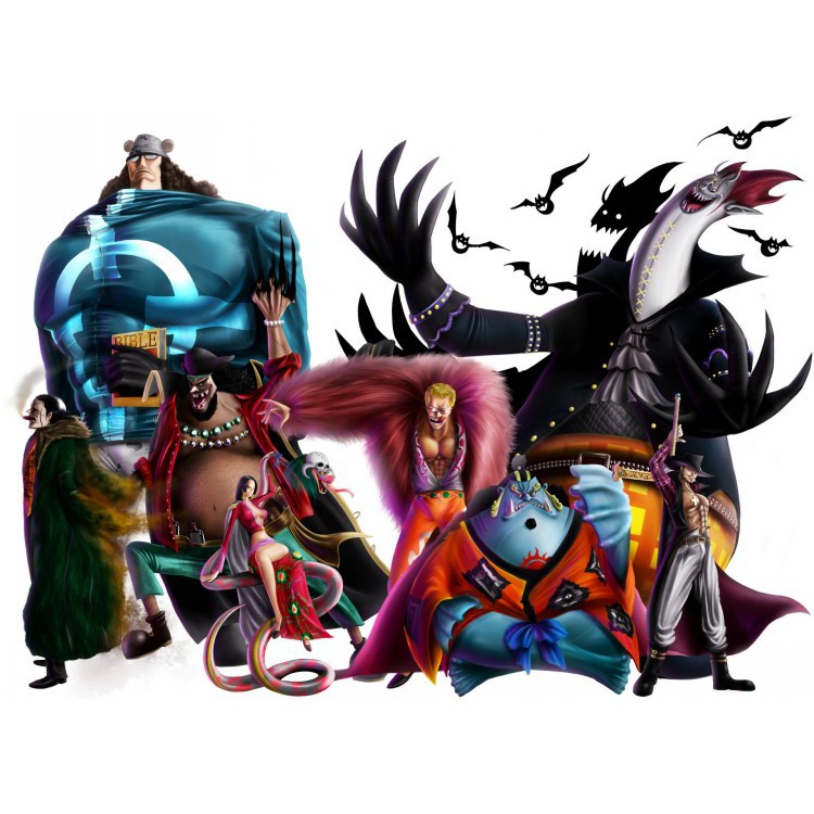 Mô hình Figure One piece Thất vũ hải(10 Nhân vật)Buggy Râu đen Law Crocodile Kuma Hancock Jinbe Doflamingo Mihawk-Kunder