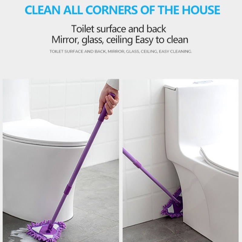 Bộ Cây Lau Nhà/Cọn Lau Nhà/Cửa Kính Hình Tam Giác Xoay 180 Độ Đa Năng Có Thể Kéo Dài Và Kéo Dài Tiện Lợi