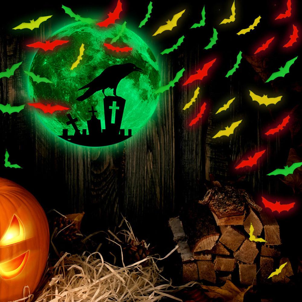 Đề Can Dạ Quang 30cm Hình Mặt Trăng Trang Trí Halloween K1R4