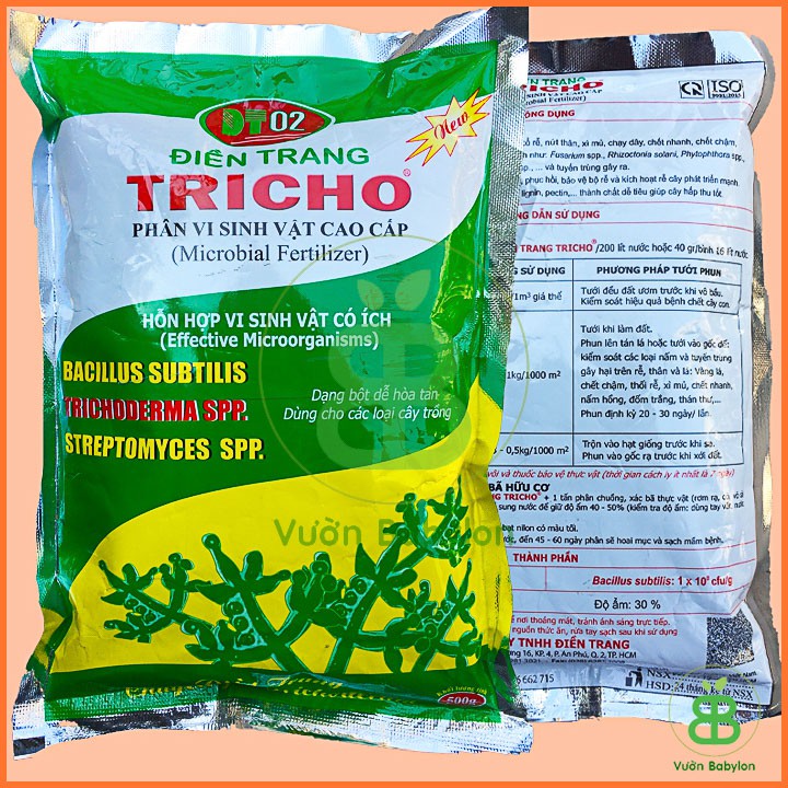 Phân vi sinh vật Tricho 500g, nấm Trichoderma, men ủ, phòng ngừa hiệu quả bệnh vàng lá, thối rễ…