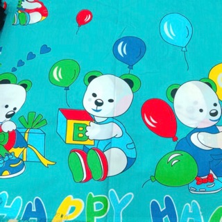 Vải kate cotton may drap giường, may áo gối siêu kute