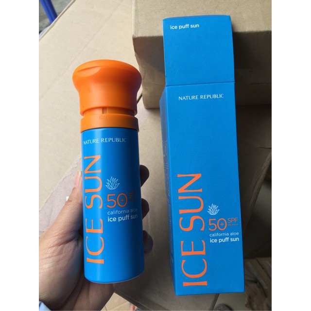 KEM CHỐNG NẮNG NATURE REPUBLIC ICE SUN XANH DƯƠNG MẪU MỚI -Hàng Chính Hãng