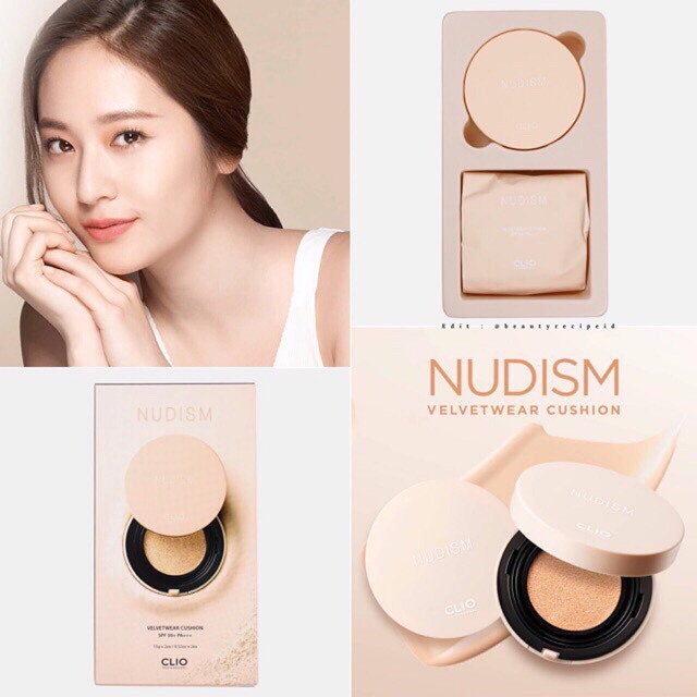 Phấn Nước Clio Nudism Velvetwear Cushion SPF50+ Kèm Lõi Refill 2x15g