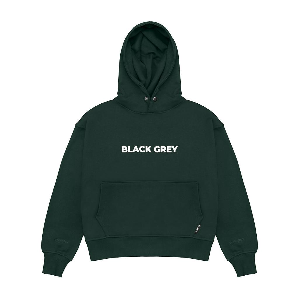 Áo Hoodie Black Grey x Four Basic logo Black Grey - Green