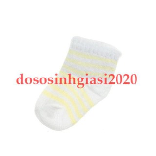 Vớ cho bé-Set 1 đôi vớ sọc len sơ sinh cho bé 0-6 tháng