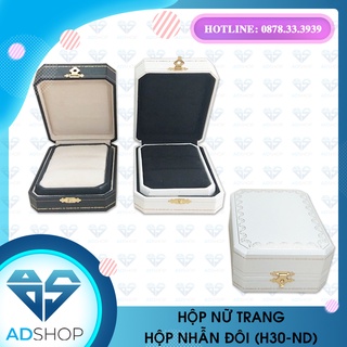 HỘP ĐỰNG NHẪN CƯỚI,NHẪN ĐÔI,BÔNG TAI CHO NỮ,HỘP QUÀ TẶNG TRANG SỨC ĐỰNG NHẪN CAO CẤP (H30-KHÔNG ĐÈN)