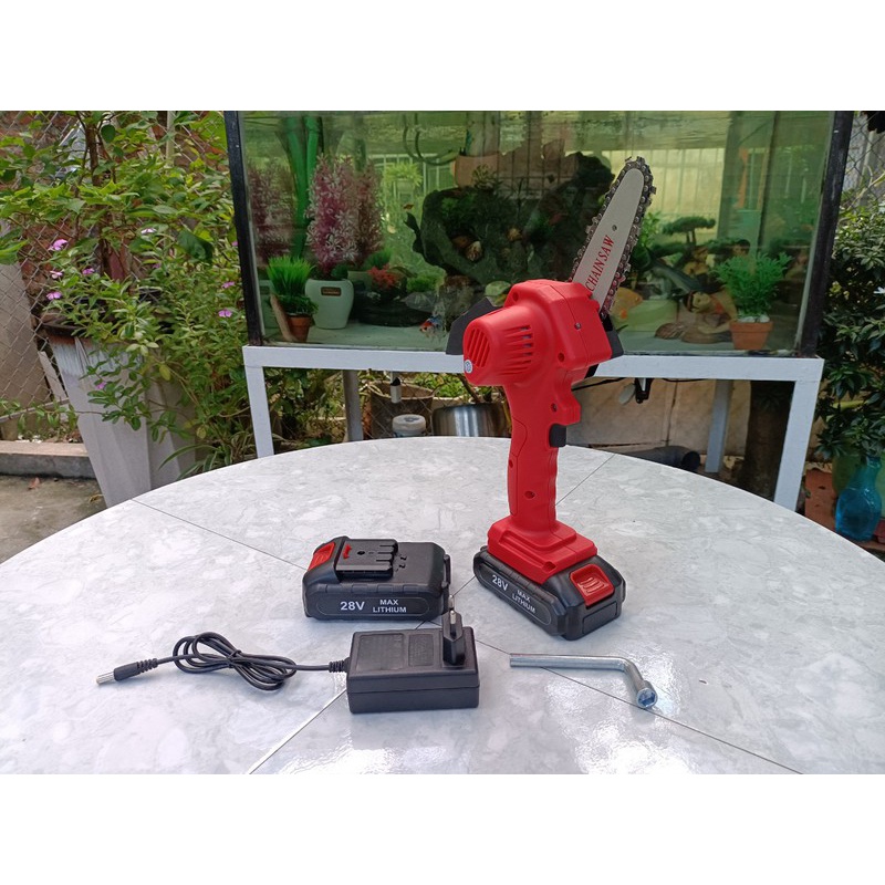 Máy Cưa Xích Mini Cầm Tay, Máy Cưa Xích Pin HITACHI 199V