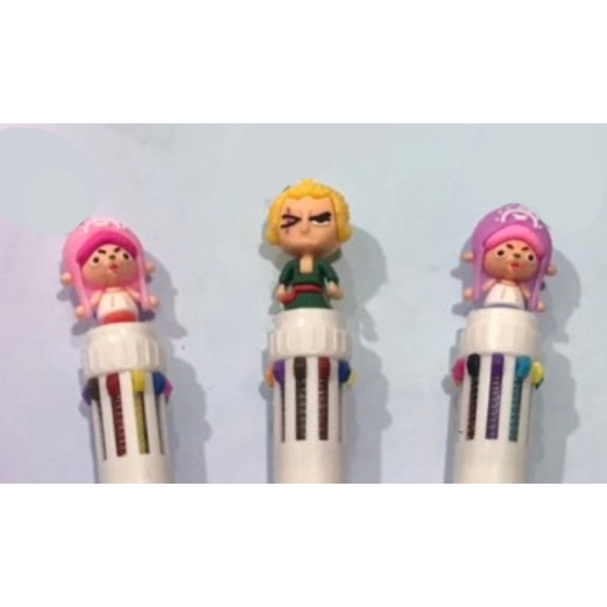 Bút bấm chopper 10 màu BNMI21 bút one piece nhiều màu cute bút 10 màu dễ thương