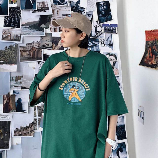 Áo thun tay lỡ Unisex Kungfu