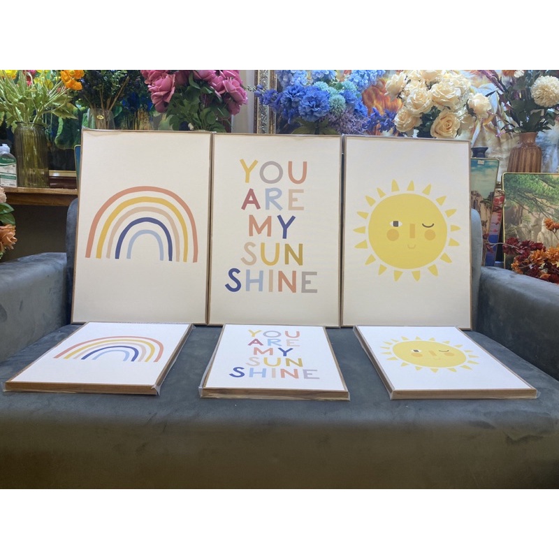 Tranh canvas treo phòng trẻ em_you are my sun shine
