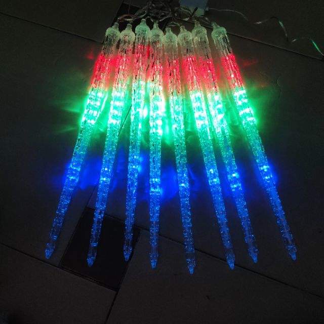 Đèn LED sao băng 8 ống trang trí treo cây