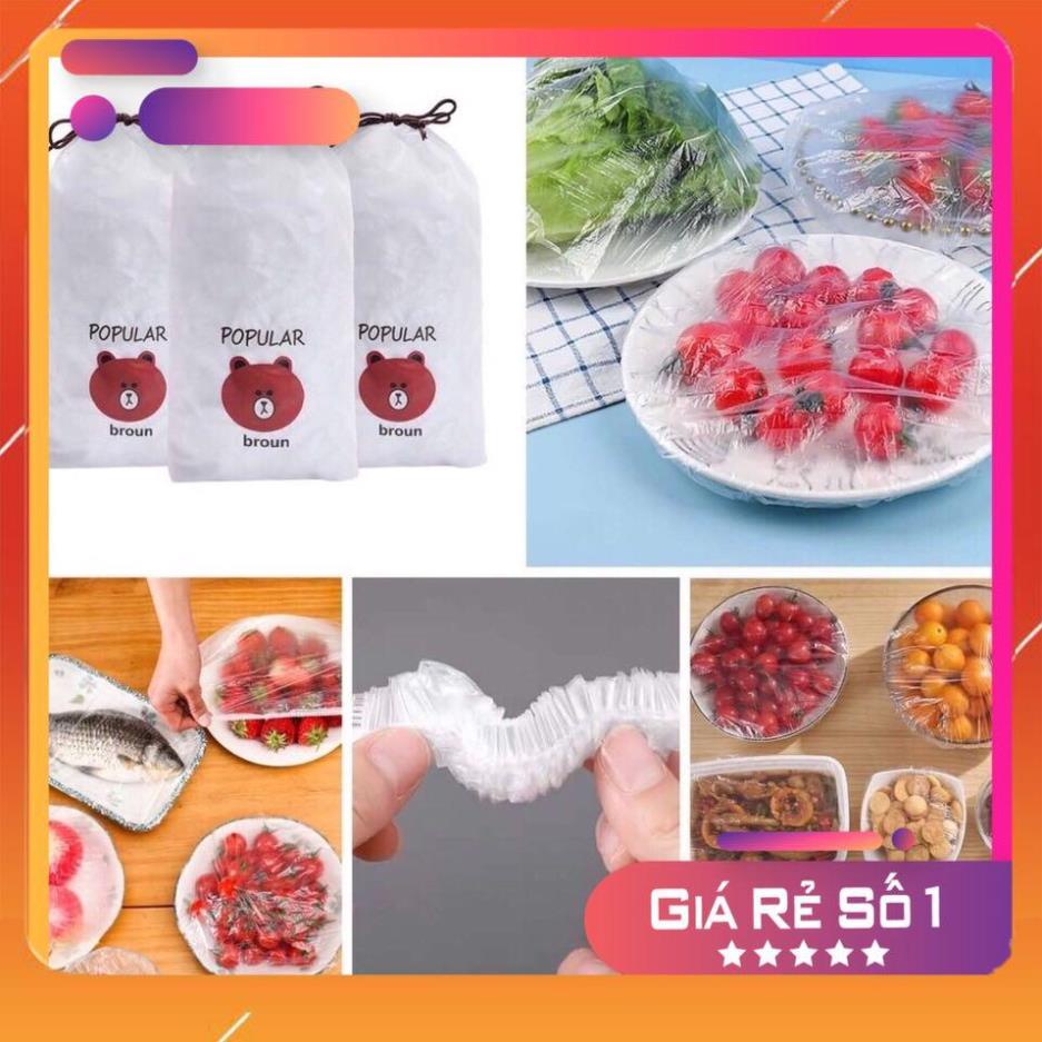 100 MÀN BỌC THỰC PHẨM Co giãn, Bảo quản thức ăn-Ủ Bánh-Ủ Bột,100% PE An toàn sức khỏe