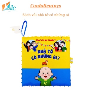 Sách vải song ngữ Nhà tớ có những ai, cuốn sách ú òa siêu đáng yêu chủ đề gia đình, bé nào cũng thích