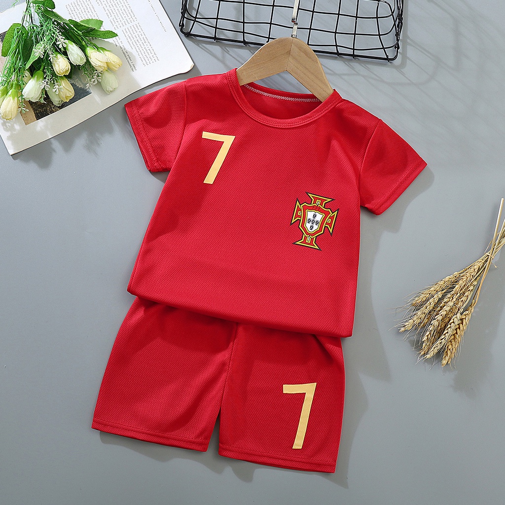 Bộ Đồ Thể Thao 2 Món Áo + Quần Short Bóng Chày Thời Trang Mùa Hè Dành Cho Bé Trai 1-10 Tuổi